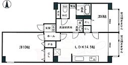 雪月花ビル 2LDKの間取図画像