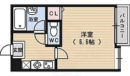 ポルトボヌール 1Kの間取図画像
