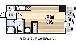 シボラ六条高倉 ワンルームの間取図画像