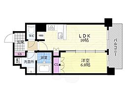リーガル京都堀川中立売 1LDKの間取図画像