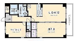 ベリエ茶五 2LDKの間取図画像