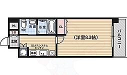 ベラジオ烏丸三条 1Kの間取図画像