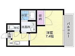 CHERRYBLOSSOMSAGANO 1Kの間取図画像