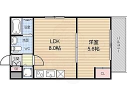 レジデンス西小路小米町 1LDKの間取図画像