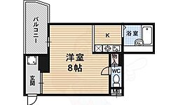 プラネシア京都 1Kの間取図画像