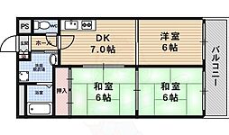 ロイヤルコーポ 3DKの間取図画像