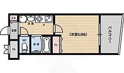 プレサンス京都烏丸NEXT 1Kの間取図画像