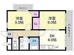 第43長栄大晋メゾネ西院ノ森 5階/-