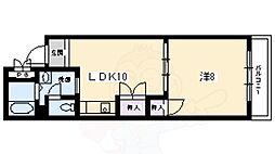 フルール梅小路 1LDKの間取図画像