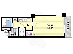 プレサンス京都二条城前 1Kの間取図画像