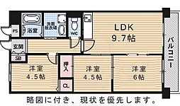 グリシーヌ京都西京極 3LDKの間取図画像