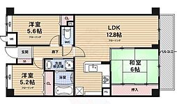パインフィールド五条 3LDKの間取図画像