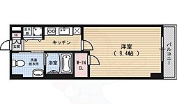 グランドジャルダン 1Kの間取図画像