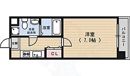 クレストコート二条城北 1Kの間取図画像