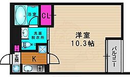 ジニア 1Kの間取図画像