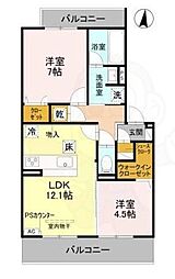 SAKURA CIEL 2LDKの間取図画像