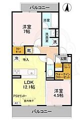 SAKURA CIEL 2LDKの間取図画像