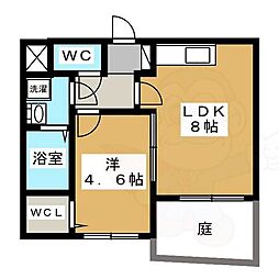 クレアーレ富小路 1LDKの間取図画像