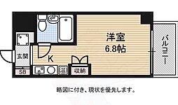 プラネシア京都 1Kの間取図画像