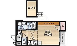 アクアプレイス京都西陣 ワンルームの間取図画像