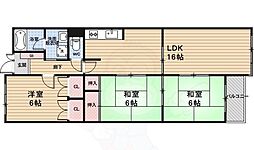 グランドパレスもと庄屋 3LDKの間取図画像