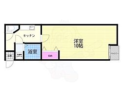 Preciouscourt 1Kの間取図画像