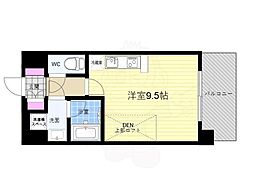 クレアドーレ京都二条 ワンルームの間取図画像