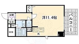 アスヴェル京都御所前3 1Kの間取図画像