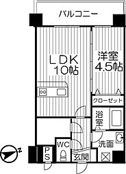 フラッツハルミ自由が丘 1LDKの間取図画像