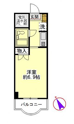 南西向きのお部...