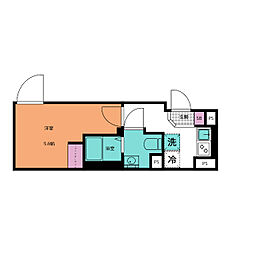 メゾンド町屋 3階1Kの間取り