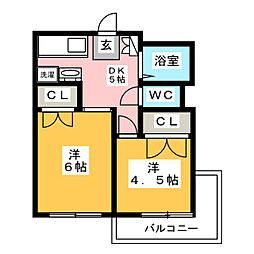 イカリハウス 2DKの間取図画像