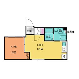 センプリーチェ西日暮里 1LDKの間取図画像