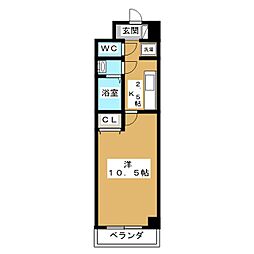 第七田嶋ビル 1Kの間取図画像