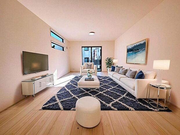 1号棟・LDKインテリアイメージ　※家具、装飾類はCG合成です