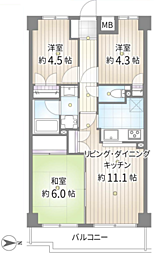 ドラゴンマンション杉田壱番館 3LDKの間取図画像