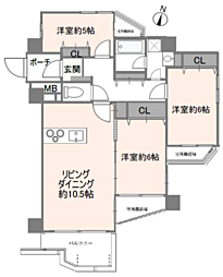 間取図画像 3LDK