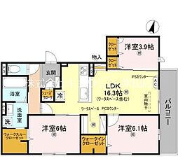 casa. FILANTE V 3LDKの間取図画像