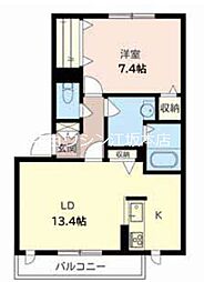 ボヌール南吹田 1LDKの間取図画像
