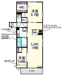 D-roomYamadaAJ 2SLDKの間取図画像