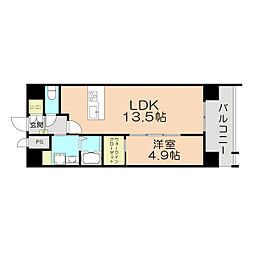 デュオグラン都島アード 1LDKの間取図画像