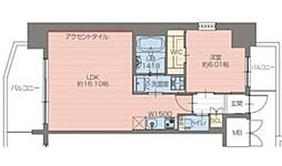 Osaka Metro谷町線 中崎町駅 徒歩6分の賃貸マンション 4階1LDKの間取り