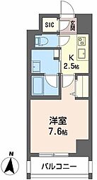 Osaka Metro御堂筋線 中津駅 徒歩13分の賃貸マンション 6階1Kの間取り