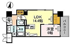 ポンテシエロ 1LDKの間取図画像