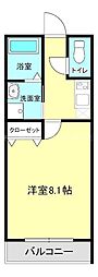LAUROtoyosato 1Kの間取図画像
