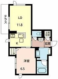 シャーメゾン・ピーノ 1LDKの間取図画像