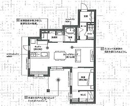 モンターニュヴァンヴェール 1LDKの間取図画像