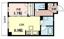 テラス クラーヴス 1階/-