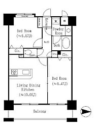 Osaka Metro御堂筋線 東三国駅 徒歩4分の賃貸マンション 4階2LDKの間取り