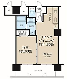 ノルデンタワー新大阪プレミアム 1LDKの間取図画像